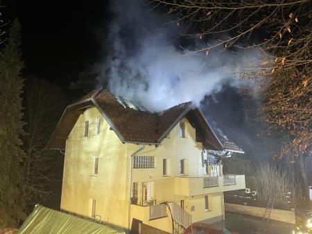 Požar ostrešja stanovanjske hiše v Dolah pri Polici, 9.1.2024